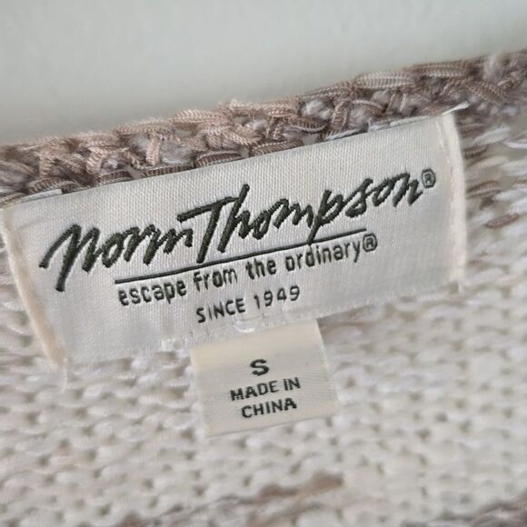 Vintage Norm Thompson Crochet Knit Sweater Small - Picture 3 of 4